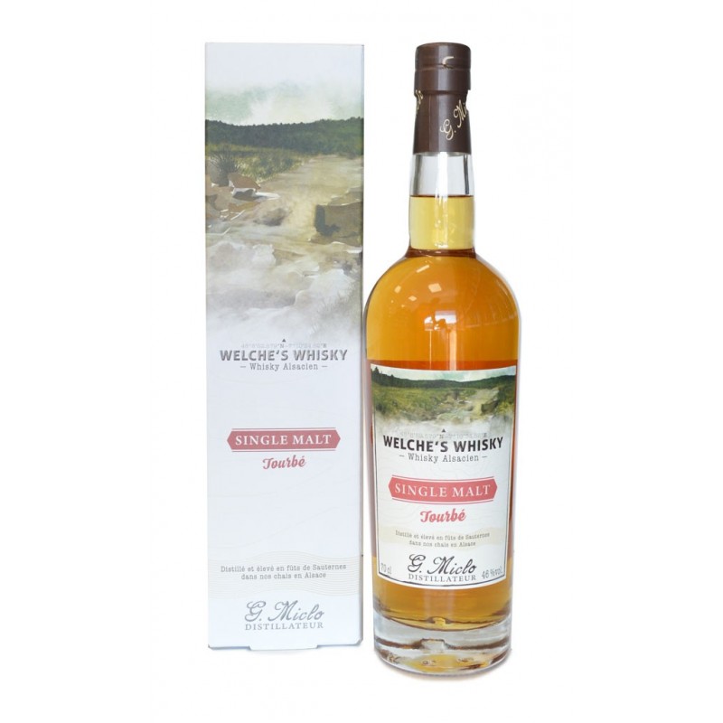 Whisky Welche single malt Tourbé - France - 70cl - 46%