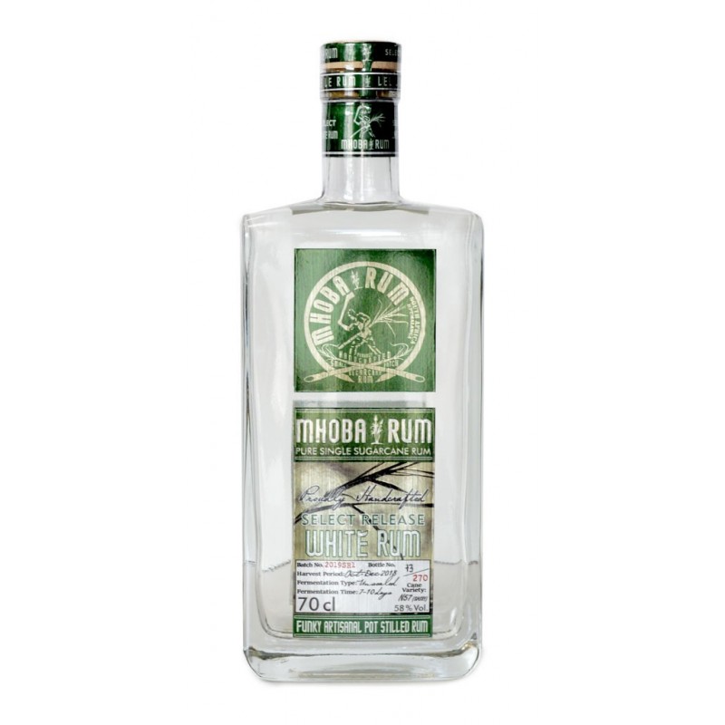 Rhum Mhoba Select Release White Rum - Afrique du Sud - 70cl - 58%