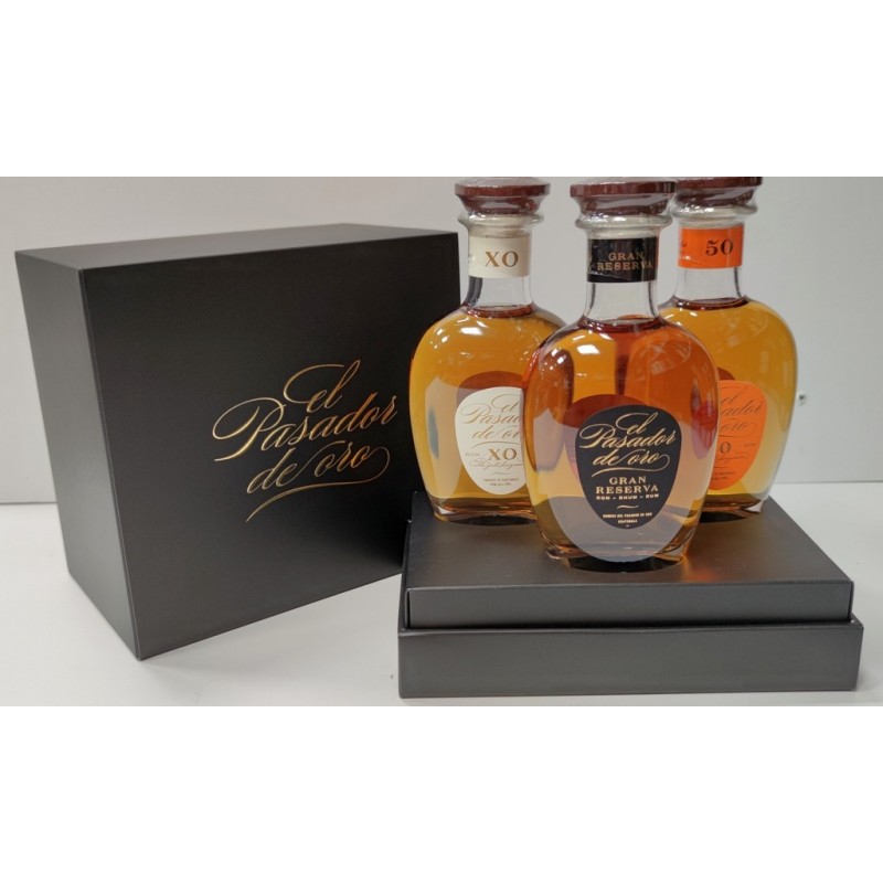 Rhum El Pasador de Oro Coffret Découverte - Guatemala - 3 x 20cl