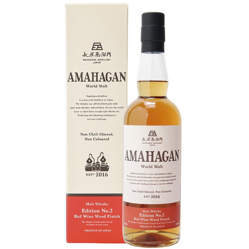 Whisky Amahagan édition n°2 red wine wood finish - Japon - 70cl - 47%