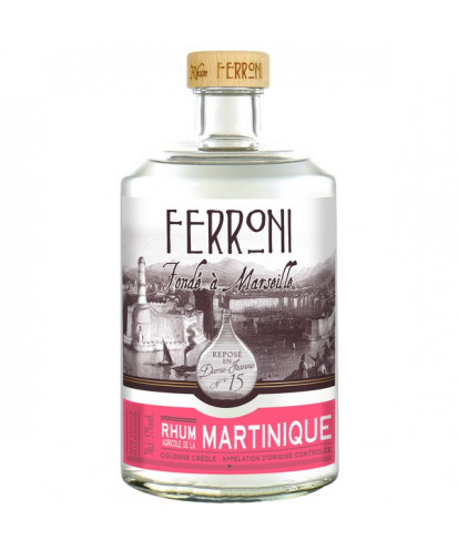 Rhum blanc Ferroni Dame Jeanne 15 Martinique