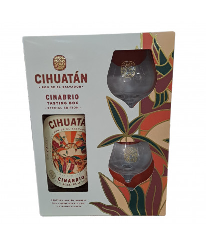 Rhum Cihuatan Cinabrio 12 ans Coffret 2 verres