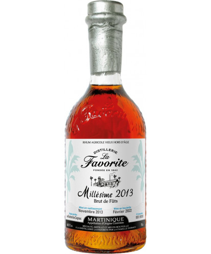 Rhum La Favorite Millésime 2013 9 ans
