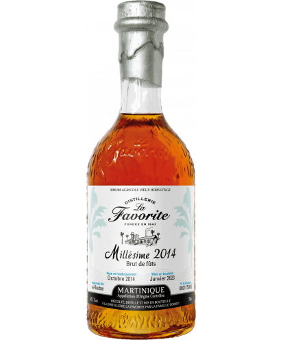 Rhum La Favorite millésime 2014 9 ans