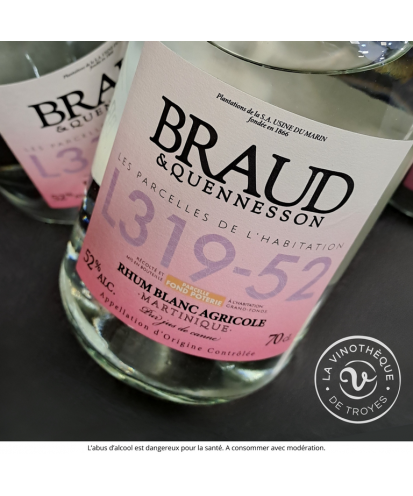 Rhum agricole blanc Braud & Quennesson Parcelle Fond Poterie 2024