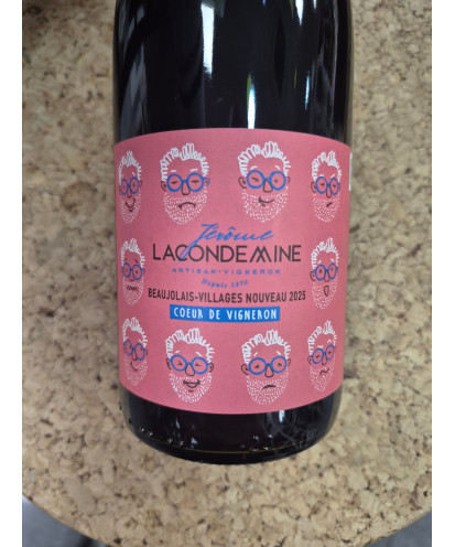 Beaujolais Villages nouveau Cœur de vigneron 2025 Lacondemine (vente à partir du 20/11/25)