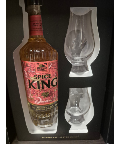 Wemyss Malts Spice King Blended malt Scotch Whisky coffret + 2 verres