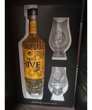 Wemyss Malts The Hive Blended Malt Scotch Whisky coffret + 2 verres