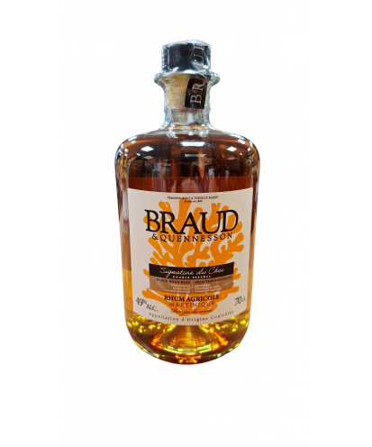 Rhum agricole Elevé sous Bois Braud & Quennesson Signature du Chai